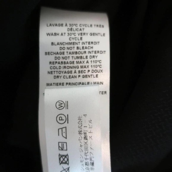 See by Chloe Ruffled High Neck Blouse Black Chiffon Size 38 Long Sleeve Top NEW - Picture 7 of 7